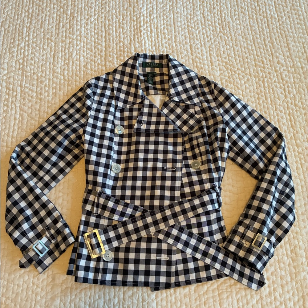 Lauren Ralph Lauren Black and White Checkered Jacket